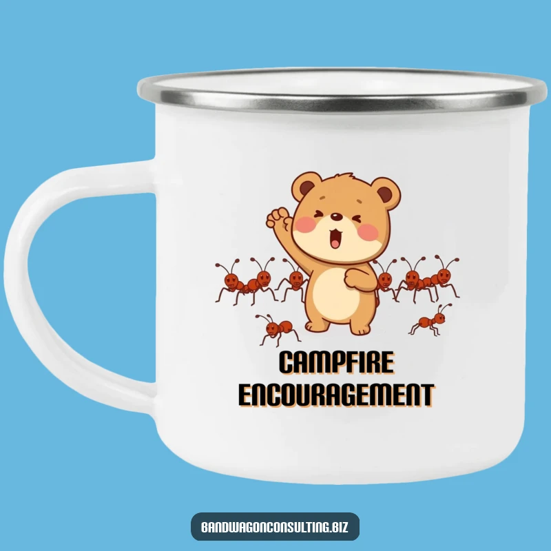 Funny Bear Cub Camping Mug - Durable Ant Supporter Gift