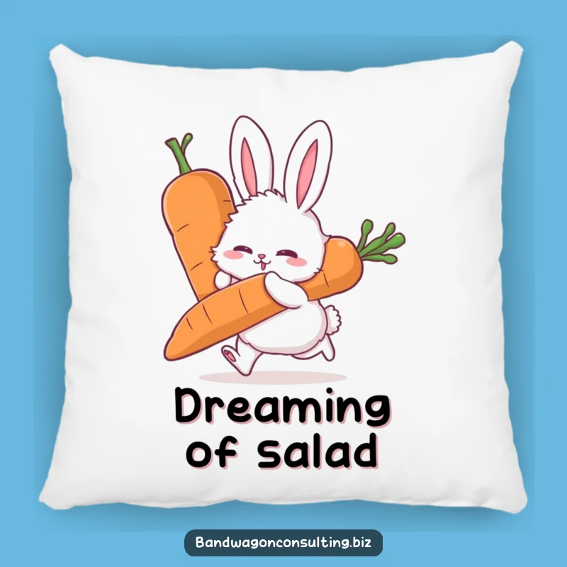 Funny Rabbit Pillow - Comfy & Determined Carrot Pusher Gift