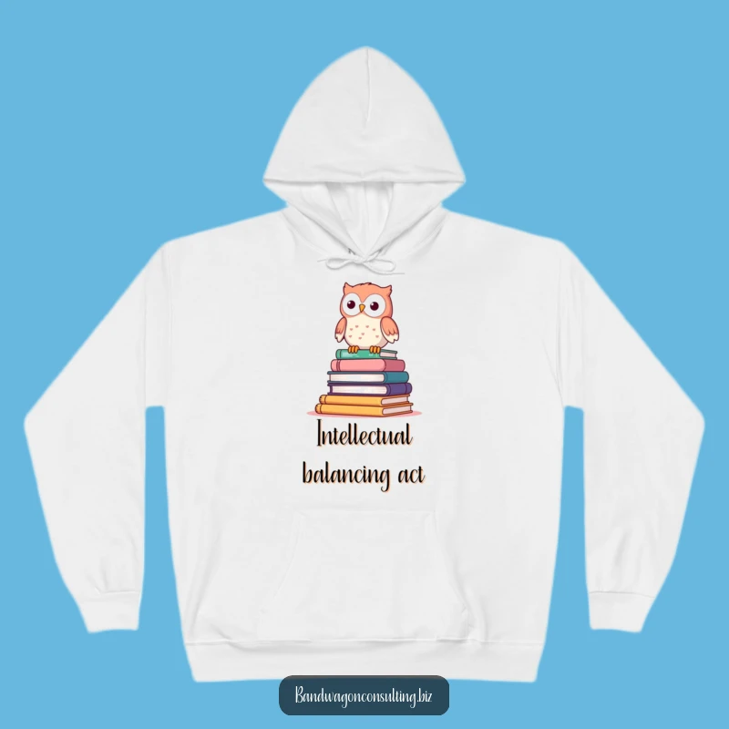Funny Owl Hoodie - Cozy Bookworm's Wobbly Wisdom Gift