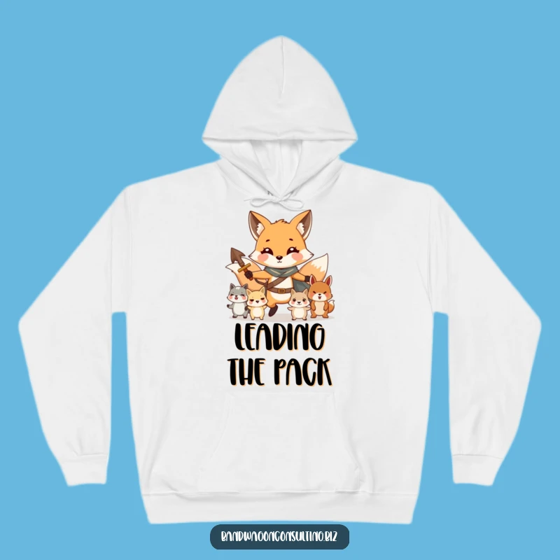 Funny Fox Hoodie - Cozy Leader of the Pack Gift