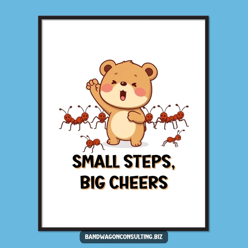 Funny Free Printable Bear Cub Wall Art: Encouraging Downloadable Decor for Inspiration
