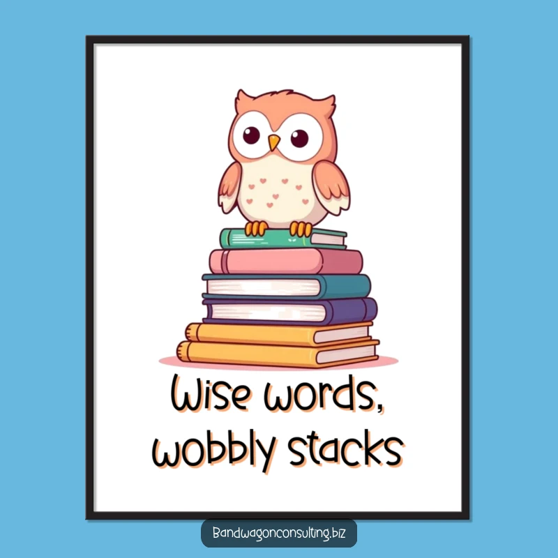 Funny Free Printable Owl Wall Art: Whimsical Downloadable Decor for Book Lovers