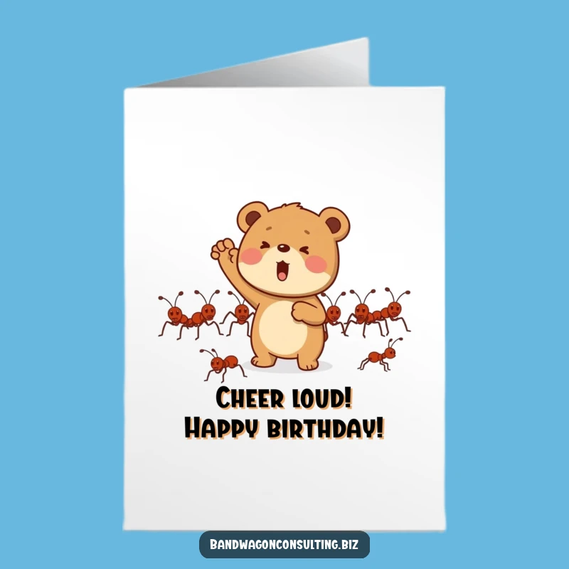 Funny Bear Cub Birthday Card: Free Printable Cheer for a Tiny Fan Downloadable Gift