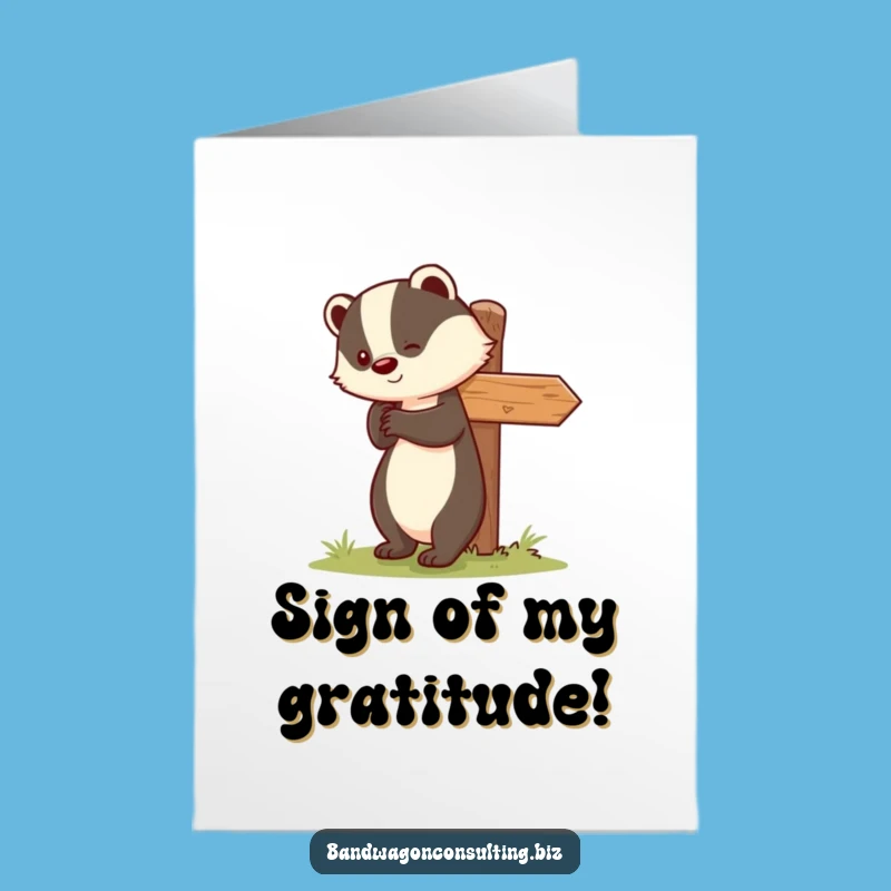 Free Printable Badger Thank You Card: A Hugely Funny Downloadable Gift