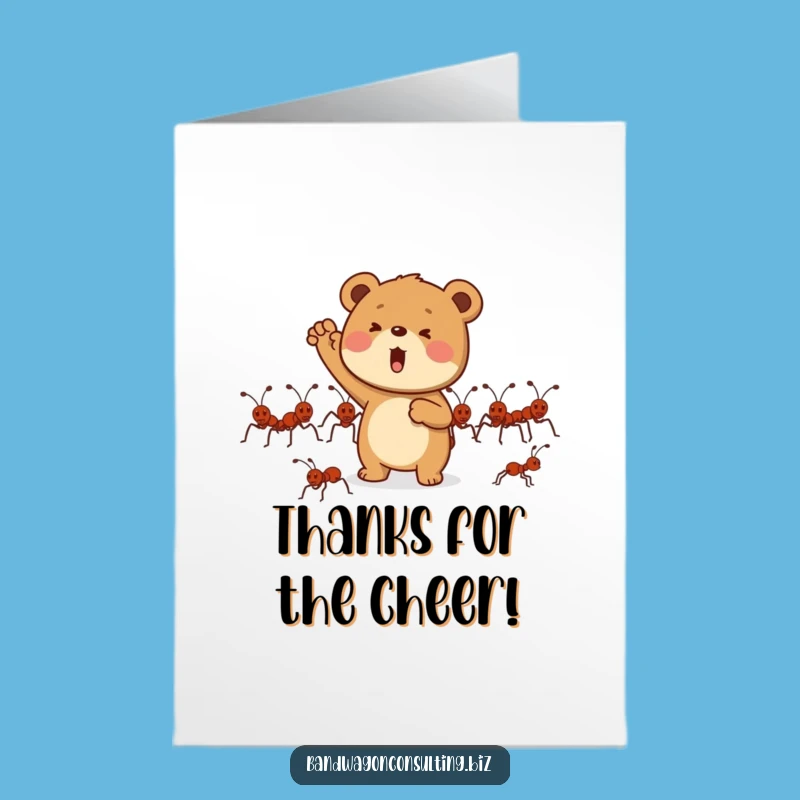 Free Printable Bear Cub Thank You Card: Tiny Cheers, Big Thanks Downloadable Gift
