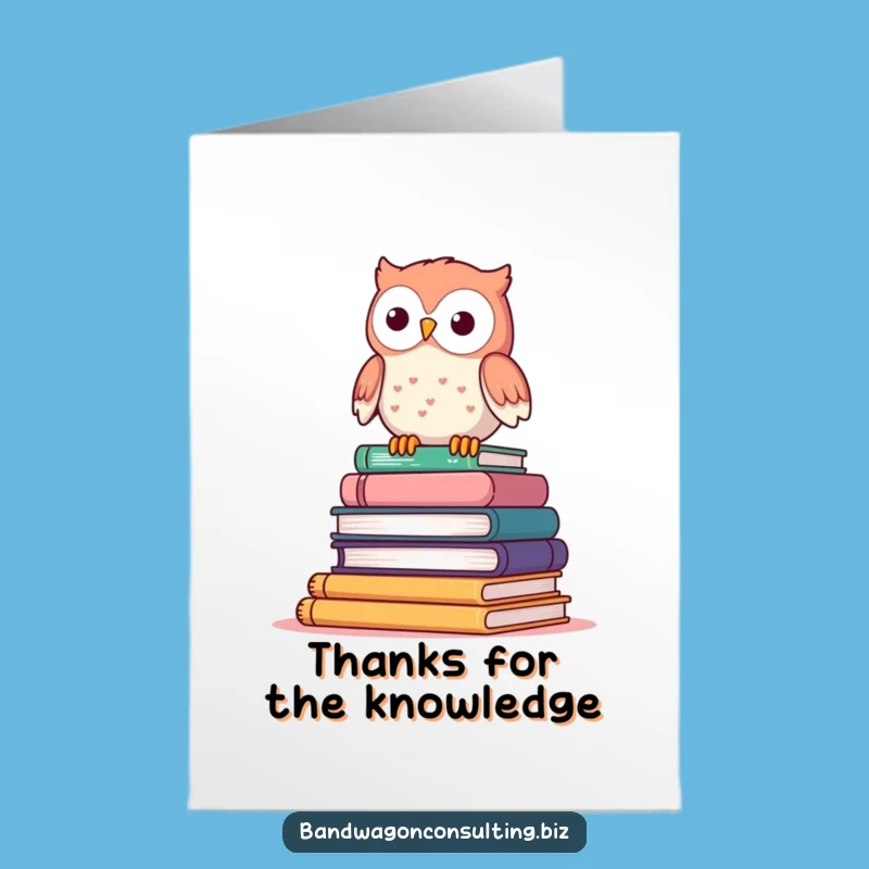 Free Printable Owl Thank You Card: A Wise Thanks Downloadable Gift