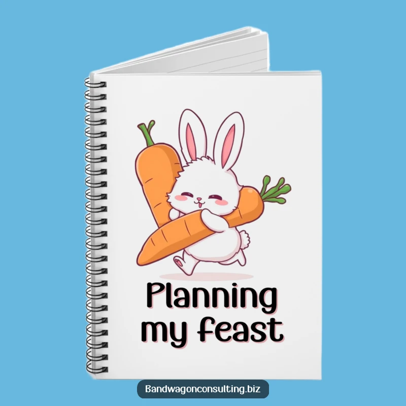Funny Rabbit Notebook - Determined Carrot Pusher Journal Gift