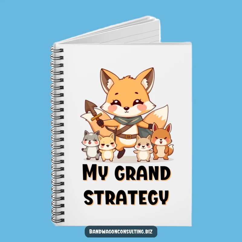 Funny Fox Notebook - Charming Leader's Journal Gift