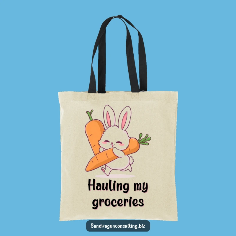 Funny Rabbit Carrot Tote Bag - Effort-Driven Design Gift